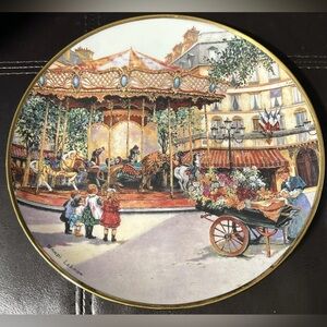 Vintage Franklin Mint, CAROUSEL ENCHANTMENT Porcelain Plate by Sandi Lebron